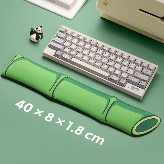 Little Bear Hall Bamboo Silicone Mouse Pad Memory Foam Keyboard Hand and Wrist Pad Oversized Mouse Pad