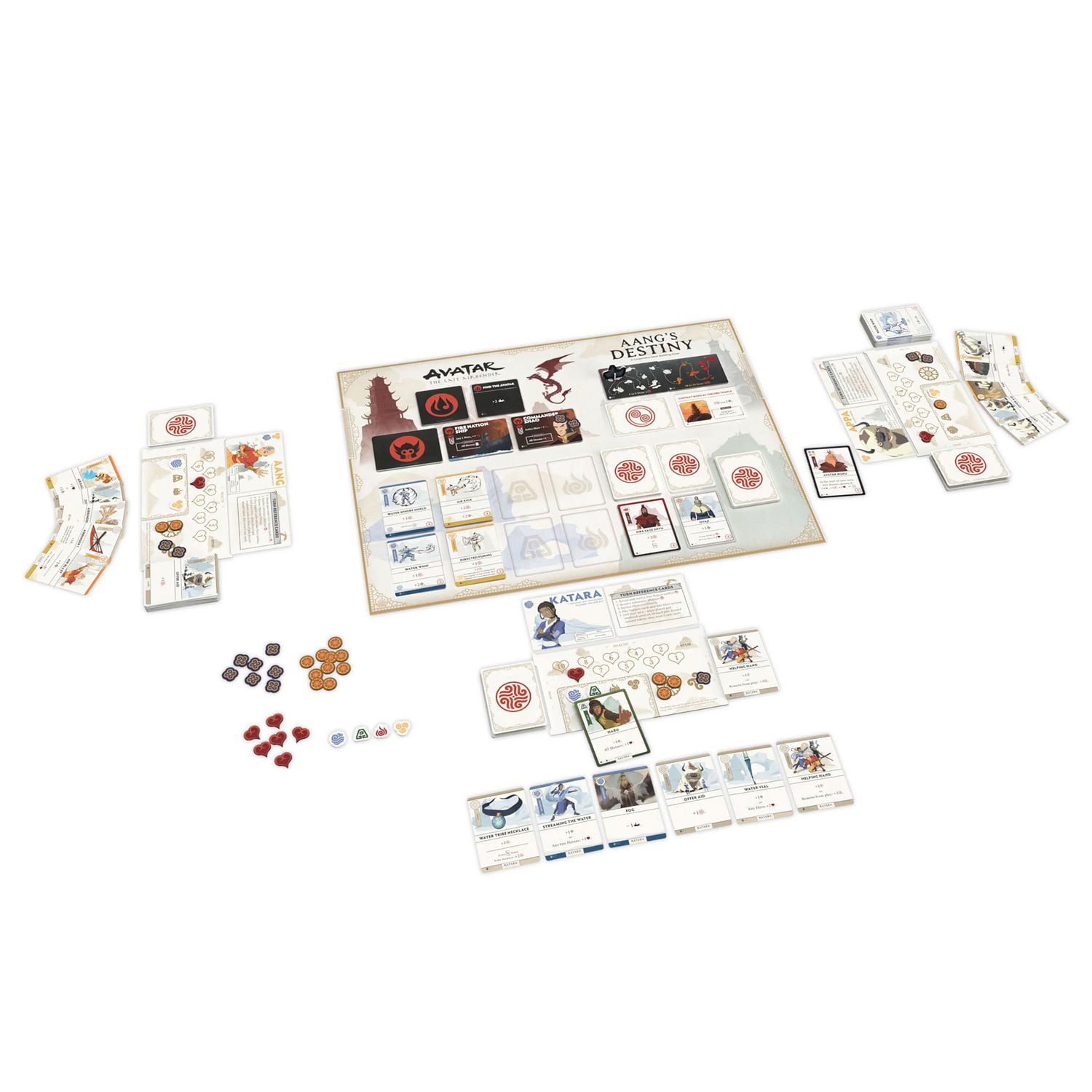 USAopoly Avatar The Last Airbender: Aang's Destiny Un Jeu De Plateau Coopérative Et Construction De Jeux