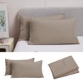 thumbnail image 1 of Fridja Queen Size Pillow Cases Set of 2, Brushed Microfiber Pillowcases with Envelope Closure, Solid Color Super Soft Breathable Shrinkage and Fade Resistants Pillowcase (Brown, 20x36 Inch), 1 of 6