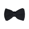 thumbnail image 1 of INSPIRE CHIC Men's Pre-Tied Bow Ties Adjustable Strap Solid Color Knitted Bowtie Black, 1 of 5