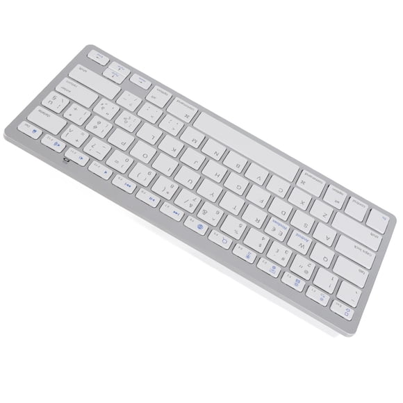 Universal Multi Device BT Keyboard Ultra Slim Compact Wire Less BT Keyboard, Ultra Thin Bilingual Universal for PC Laptop, Computer Desktop Laptop Surfaces Tablet Smartphone