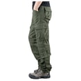 thumbnail image 3 of cllios Prime Clearance Mens Cargo Pants Plus Size Multi Pockets Pants Work Military Trousers Running Jogger Cargo Pants, 3 of 4