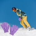 thumbnail image 1 of Meitianfacai Winter Warm Solid Color Knitted Kids Gloves Split Finger Gloves, 1 of 9