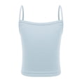thumbnail image 1 of vastwit Kids Girls Spaghetti Strap Camisole Ribbed Knit Crop Tank Top Sleeveless Baisc Crop Cami Tops Light Blue M/小码, 1 of 6
