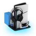 thumbnail image 1 of Support pour PS5 Slim avec Station de Refroidissement et Station de Recharge pour Manettes, Base Multifonctionnelle de Dissipation de Chaleur pour Hôte, Chargement de Manettes de Jeu et Support de Rangement pour Disques, 1 of 7