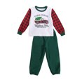 thumbnail image 2 of goowrom Kids Cartoon Car Print O-Neck Long Sleeve Tops+ Solid Color Long Pants, 2 of 7