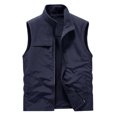 thumbnail image 1 of Birdeem Mens Thin Workwear Solid Color Stand Collar Sleeveless Jacket Tank Tops, 1 of 3