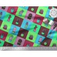thumbnail image 2 of Soimoi Velvet Fabric Cactus Tree Printed Craft Fabric by The Yard 58 Inch Wide, 2 of 5