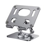 Cell Phone Stand Tablet and Cell Phone Desktop Stand with 360° Rotating Base,Foldable and Liftable Aluminum Stand,Universal Supporting 4-12.9 Inch Laptop/Tablets /Mobile Phone Stand for Tablet