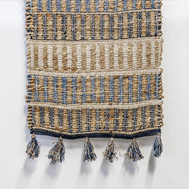 Tapis en Jute et Coton avec Franges