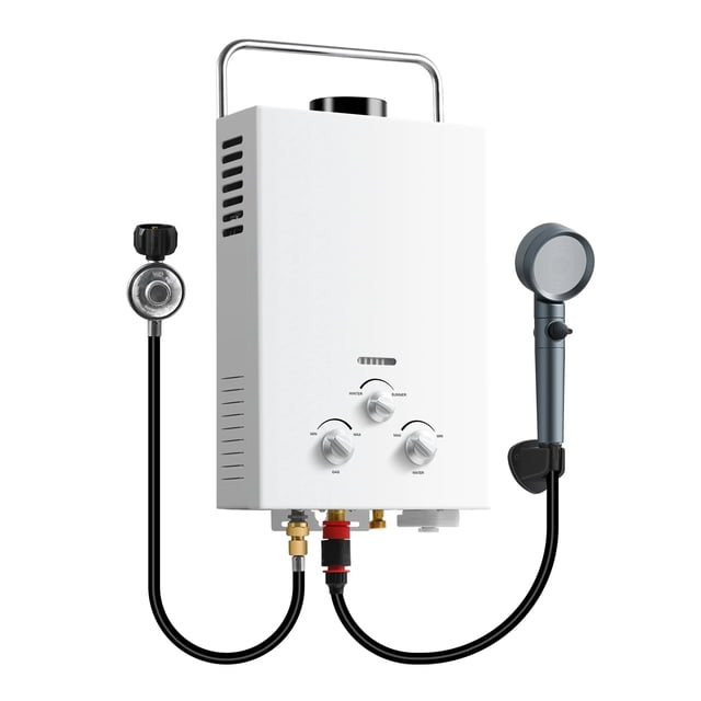 6L Portable Natural Gas , 1.58GPM Instant Hot Shower For Camping/RV, 40K BTU, Tankless Water Heater ,Widely Used
