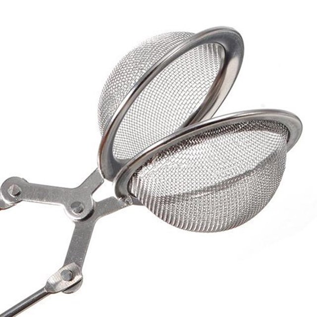 Oleegame 1PC Produce Storage Mesh Spoon Stainless Leaves Infuser Strainer Filter Herb Tea Kitchen,Dining & Bar Silver