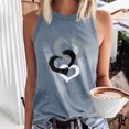 thumbnail image 2 of Timegard Camisoles pour Femmes Col Rond Imprimé Cœur Sans Manches Confortables Décontractées Amples Chemises Hauts Blouse, 2 of 5