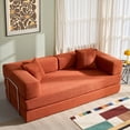 thumbnail image 1 of YINIX 78.6"  Sofa Couch with Two Pillows,  Comfy Modular Convertable Sofa Bed for Living Room,  Orange, 1 of 9