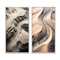 thumbnail image 2 of Designart "Desert Oasis Rivers among Eternal Dunes I" Desert Framed Wall Art Set Of 2 - Global White Framed Canvas Set For Living Room Decor, 2 of 6