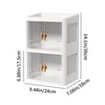 thumbnail image 3 of TopLLC Home Decor, Room Decor, Wall Decor Foldable Double Door Flat Cover White Drawer Storage Box Multilayer Stationery Rack Household Cosmetics Care Products Storage Storage Boxes, 3 of 6
