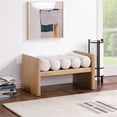 thumbnail image 2 of Meridian Furniture Waverly Cream Bench, 2 of 6
