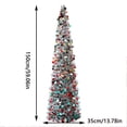 thumbnail image 3 of Colorful Round Pagoda Shape Retractable Folding Pops Up Christmas Tree 150Cm Plastic Metal Material Sparkling Sequins Holiday Decoration, 3 of 9