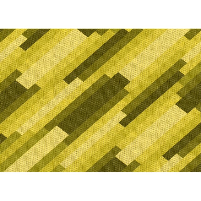 Ahgly Company Machine Washable Indoor Rectangle Transitional Yellow Area Rugs, 5' x 7'