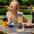 thumbnail image 1 of TIMIFIS Plastics Water Carafe, Kitchen Appliances Plastic Water Carafe with Flip Lid Base Juices Containers Clear Plastic Pitcher for Water Iced Tea Juices Beverage Cold Brew and Bar, 1 of 6