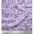 thumbnail image 1 of Soimoi Polyester Crepe Fabric Leaves & Floral Artistic Print Fabric by Yard 52 Inch Wide, 1 of 4