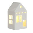 thumbnail image 2 of chock Ceramic Christmas Village  Christmas Village Accessories White Winter Village LED Light Porcelain Tabletop Christmas Figurine with Artificial Christmas Tree, 2 of 5