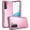 Pink, variant on Supershield Case for Samsung Galaxy S22 5G, Dual Layer Military Grade Drop Proof Protective Cover Hard Shell Sturdy Durable Phone Case - Black