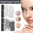 thumbnail image 1 of 10 Pcs Kit d'Outils pour Boutons en Acier Inoxydable Extracteur de Points Noirs Extracteur de Comédons pour Front Visage Nez Léger, 1 of 7