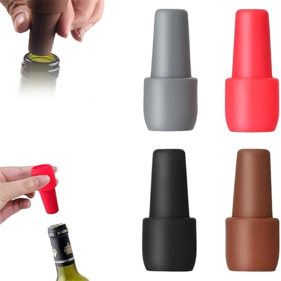 Yunuuuoa Bouchons de Vin à Sceller sous Vide, Bouchons de Bouteille Hermétiques, Préservateur de Vin pour Vin Rouge Blanc, Champagne, Liqueur, Bouteilles Réutilisables, Étanches, Économise-Fraîcheur, Accessoires de Cuisine et de Bar