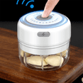 thumbnail image 2 of Electric Garlic Masher Mini Chopper Vegetable Chili Mixing Cutting Meat Ginger Masher Machine White, 2 of 5