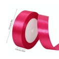 thumbnail image 3 of ZZkhGO 5cm Wide Decorative Ribbon, Polyester Solid Color Ribbon Roll for Gift Wrapping Baking Wedding, 22m Satin Like Ribbon for Party Crafts DIY, Hot Pink, 3 of 3