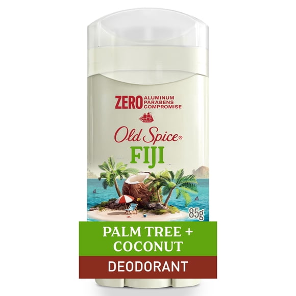 Désodorisant sans aluminium pour hommes Old Spice Fiji avec palmier, fraîcheur durable 24 heures sur 24, 7 jours sur 7, 85 g