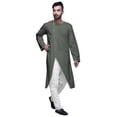 thumbnail image 4 of Atasi Kurta Uni à Boutons pour Garçons, Kurta Décontractée à Manches Longues, 4 of 6