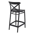 thumbnail image 3 of Compamia Cross Contemporary Resin Indoor Outdoor Counter Stool - Set of 1, Black, 3 of 7