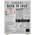 thumbnail image 1 of The Party Post 76th Birthday Party Decorations Poster Born in 1948, 1 of 5
