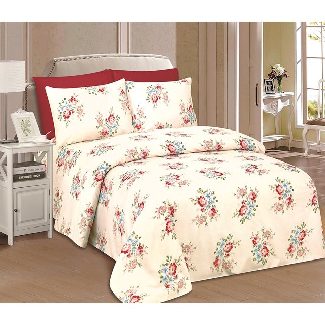 Beverly Hills 1800 Series Ultra-Soft Printed 6 PC Sheet Set (CalKing, Estelle)