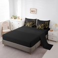 thumbnail image 3 of Golden Musical Notes 7 Piece Comforter Set Full Bed in a Bag,Glitter Dots Bedding Sets Starry Sky Backdrop Sheet Set with Comforter,Music Theme Bed Set, 3 of 6