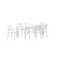 thumbnail image 2 of Pangea Home David 11-piece Aluminum Patio Dining Set in White, 2 of 20