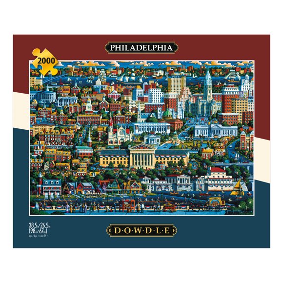 Puzzle emboîtable de 2000 pièces Buffalo Games Philadelphia pour adultes à partir de 14 ans