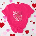 thumbnail image 1 of Meichang T-Shirts de la Saint-Valentin pour Femmes Imprimé Amour Doux Manches Courtes Col Rond Coupe Ample T-Shirts Tendance, 1 of 6