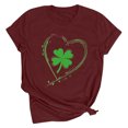 thumbnail image 1 of Dealovy T-Shirts pour Femmes, Manches Courtes, Col Rond, Ample, Graphique, Décontracté, 1 of 2
