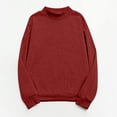 thumbnail image 1 of cllios Oversized Sweatshirt for Women Solid Color Mock Neck Tshirts 2024 Casual Long Sleeve Pullover Tops Basic Fall Tops, 1 of 8