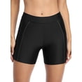 thumbnail image 3 of Charmo High Waist Side Pockets Swim Shorts Swimsuit Bottom, 3 of 7