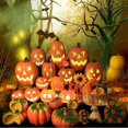 thumbnail image 3 of Halloween Led Lantern Pumpkin Design Resin Material 9.05X7.48 Inches Battery Not Included For Decor AS Show, 3 of 8