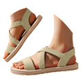 thumbnail image 2 of Omen Stitching Hollow Out Chunky Bottom Heel Big Size Open Toe Casual Sandals Women, 2 of 6