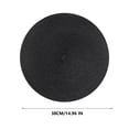 thumbnail image 2 of Djiypn Napperons Ronds Ensemble de 12 Napperons Tissés Lavables Tapis de Table Tressés pour Table à Manger Résistants à la Chaleur Antidérapants Napperons Ronds (38 Cm/15 Po, Noir), 2 of 8
