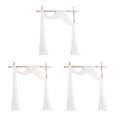 thumbnail image 4 of Decodeary Wedding Arch Drapes Memorable Setting For Big Day Not Easy To Wrinkle Easy Care white 3Set, 4 of 6