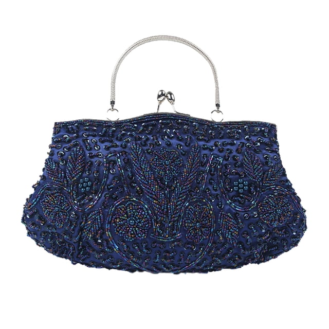 Sac à Main de Souper à Motif floral avec Paillettes Perlées, Pochette