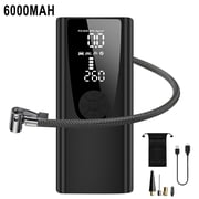 Dvkptbk Tire Inflator Portable Air Compressor - Air Pump for Car Tires Tire Pressure Gauge (120 Psi) - One Click Smart Pump Tire Inflator for Car, Motorcycle, Bicycle And More