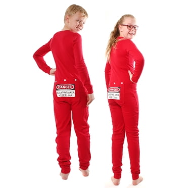 Combinaison une Pièce Combinaison Intégrale Garçons et Filles Pyjama pour Enfants avec Panneau à l'Arrière